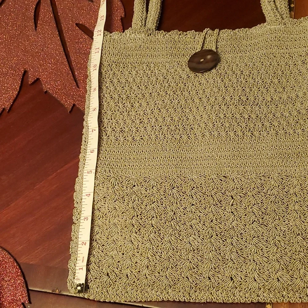 J. Jill Beige Woven Straw Satchel